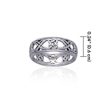 Celtic Knotwork Sterling Silver Ring TR3454 - Jewelry